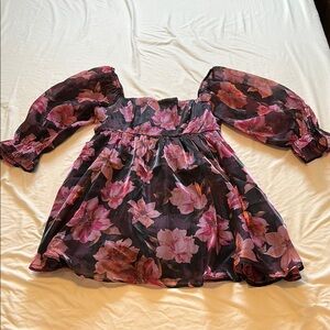 Floral Puff Sleeve Dress